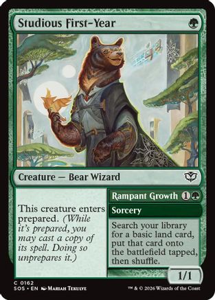 Studious First-Year (SOS-162) [Secrets of Strixhaven] Foil