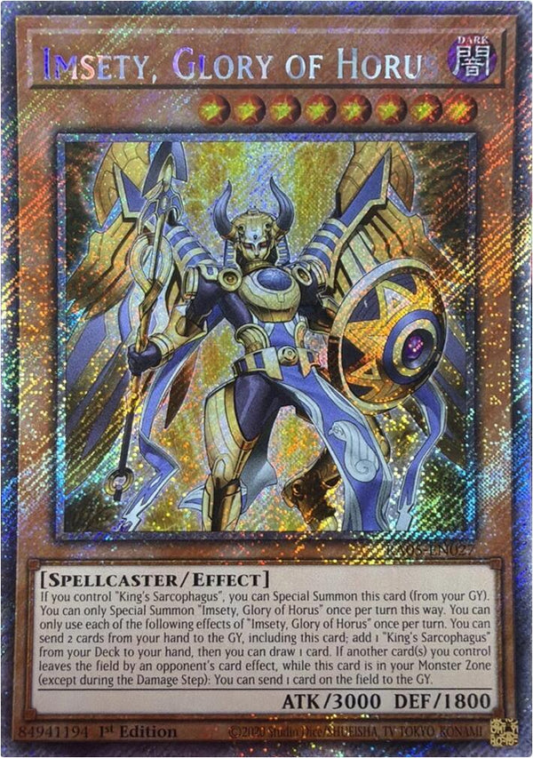 Imsety, Glory of Horus (Platinum Secret Rare) [RA05-EN027] Platinum Secret Rare