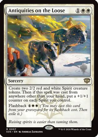Antiquities on the Loose (PPSOS-007) [Promo Pack: Secrets of Strixhaven] Foil