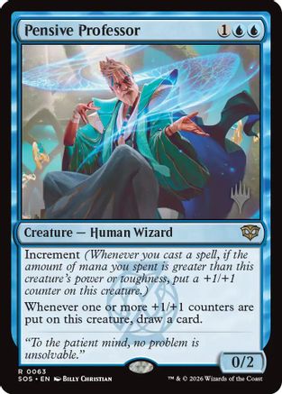 Pensive Professor (PPSOS-063) [Promo Pack: Secrets of Strixhaven]