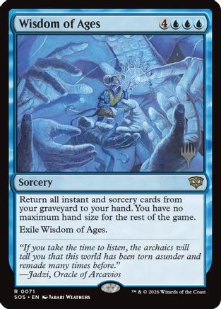 Wisdom of Ages (PPSOS-071) [Promo Pack: Secrets of Strixhaven] Foil