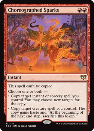 Choreographed Sparks (PPSOS-111) [Promo Pack: Secrets of Strixhaven] Foil