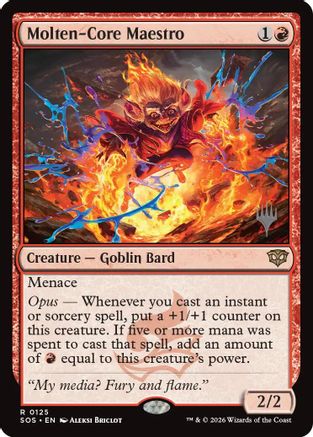 Molten-Core Maestro (PPSOS-125) [Promo Pack: Secrets of Strixhaven] Foil