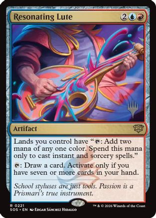 Resonating Lute (PPSOS-221) [Promo Pack: Secrets of Strixhaven] Foil