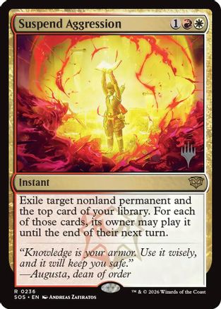 Suspend Aggression (PPSOS-236) [Promo Pack: Secrets of Strixhaven] Foil
