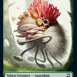 Angel // Saproling Double-Sided Token [Dungeons & Dragons: Adventures in the Forgotten Realms Commander Tokens]