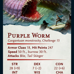 Purple Worm Art Card [Dungeons & Dragons: Adventures in the Forgotten Realms Art Series]