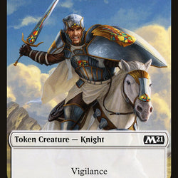 Beast // Knight Double-Sided Token [Core Set 2021 Tokens]