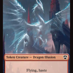 Dragon Illusion // Elemental (0002) Double-Sided Token [Secrets of Strixhaven Commander Tokens]