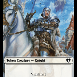 Spirit (0039) // Knight Double-Sided Token [Commander Masters Tokens]