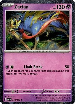 Zacian (045/094) (Cosmos Holo) [Mega Evolution: Phantasmal Flames]