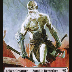 Elf Warrior // Zombie Berserker Double-Sided Token [Kaldheim Tokens]