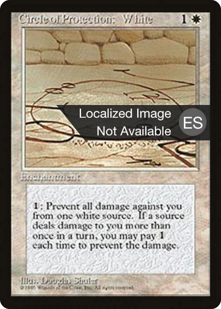 Circle of Protection: White (4BB-018) [Fourth Edition Foreign Black Border]