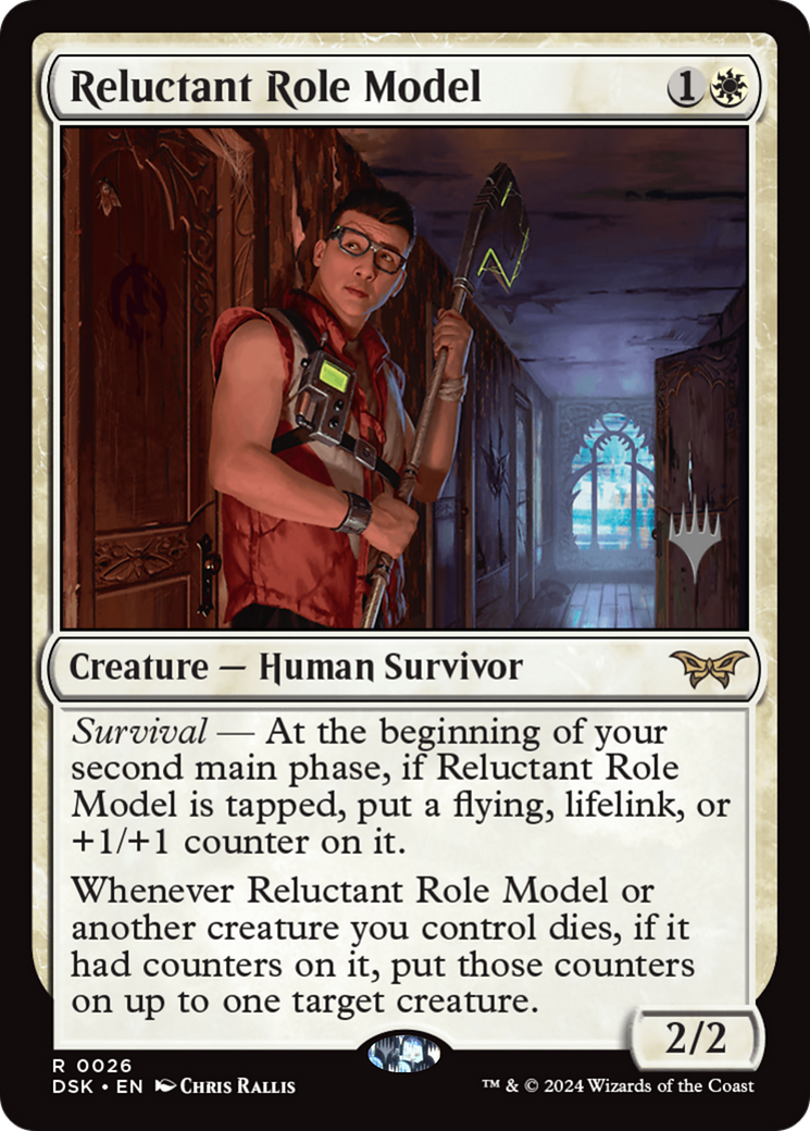 Reluctant Role Model (PDSK-26P) [Duskmourn: House of Horror Promos] Foil