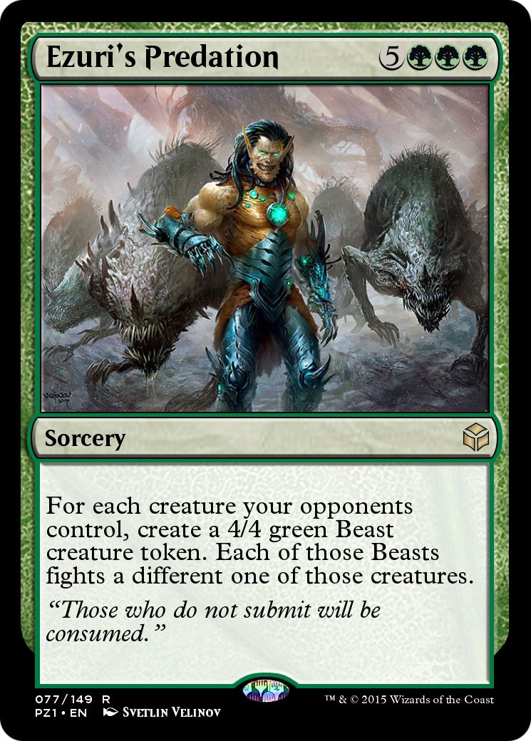 Ezuri's Predation (PZ1-077) [Legendary Cube Prize Pack] Foil