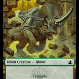 Goblin (0008) // Rhino Double-Sided Token [Ravnica Remastered Tokens]