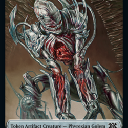 Egg // Phyrexian Golem Double-Sided Token [Double Masters 2022 Tokens]