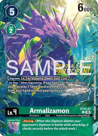 Armalizamon (Regionals 26-27 Season 2 Participant) (ST23-07) - Starter Deck 23: Beatbreak Foil