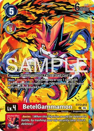 BetelGammamon (Regionals 26-27 Season 2 Participant) (EX12-013) - Digital World Shambala Foil
