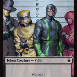 Villain // Robot Villain Double-Sided Token (025//026) (Surge Foil) [Marvel Super Heroes Tokens]