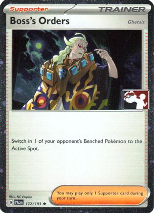Boss's Orders - 172/193 [Ghetsis] (Cosmos Holo) [Prize Pack Series Cards] - Holofoil