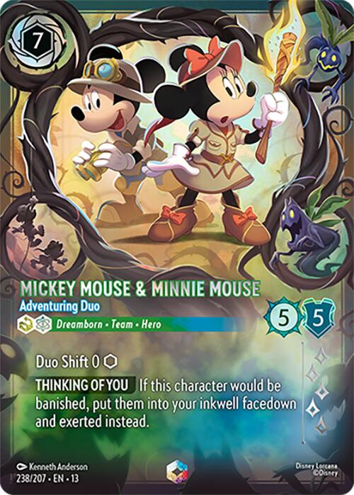 Mickey Mouse & Minnie Mouse - Adventuring Duo (Enchanted) (238/207) [Attack of the Vine!]