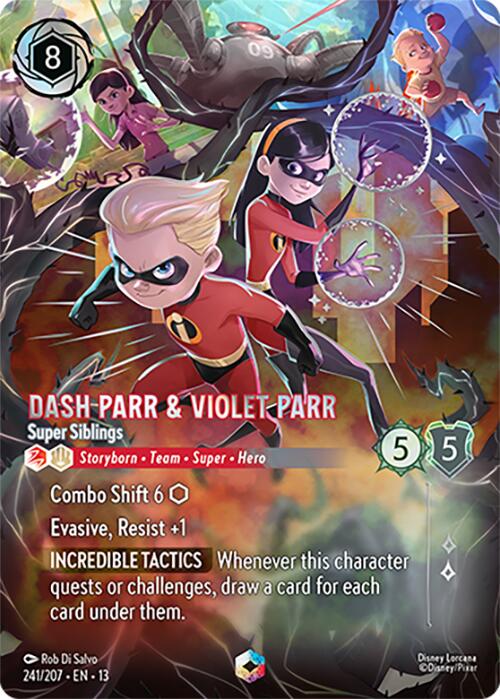 Dash Parr & Violet Parr - Super Siblings (Enchanted) (241/207) [Attack of the Vine!]