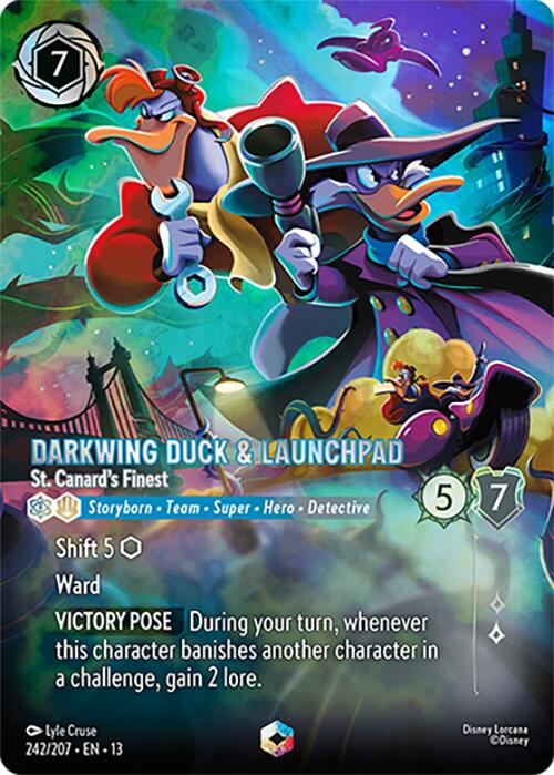 Darkwing Duck & Launchpad - St. Canard's Finest (Enchanted) (242/207) [Attack of the Vine!]