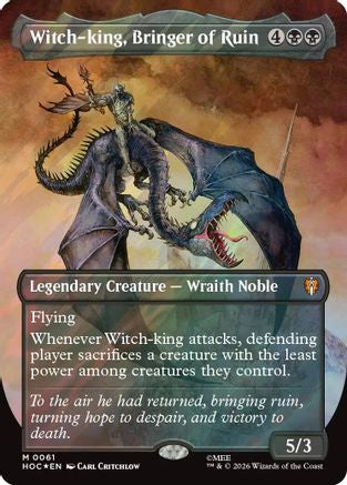 Witch-king, Bringer of Ruin (Borderless) (Surge Foil) [The Hobbit: Eternal-Legal]