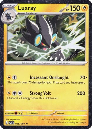 Luxray - 028/088 (Cosmos Holo) [Blister Exclusives] - Holofoil
