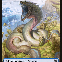 Human Warrior // Koma's Coil Double-Sided Token [Kaldheim Tokens]