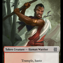 Mercenary // Human Warrior Double-Sided Token [Outlaws of Thunder Junction Tokens]