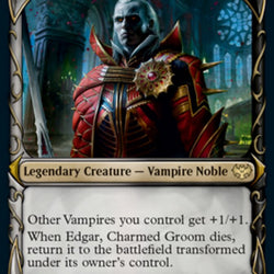 Edgar, Charmed Groom // Edgar Markov's Coffin (Showcase Fang Frame) [Innistrad: Crimson Vow]