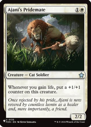 Ajani's Pridemate (FDN) (LIST-135) [The List Reprints]