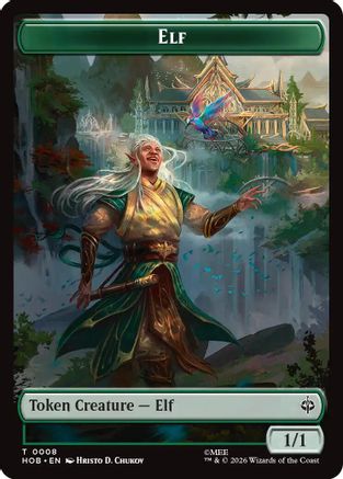 Elf // Treasure (0013) Double-Sided Token (HOB-8 // 13) [The Hobbit] Foil