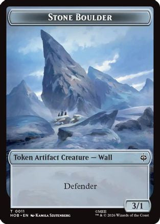 Stone Boulder // Dragon Double-Sided Token (HOB-11 // 5) [The Hobbit]