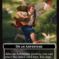 On an Adventure // Enduring Story Double Sided Token [The Hobbit Tokens]