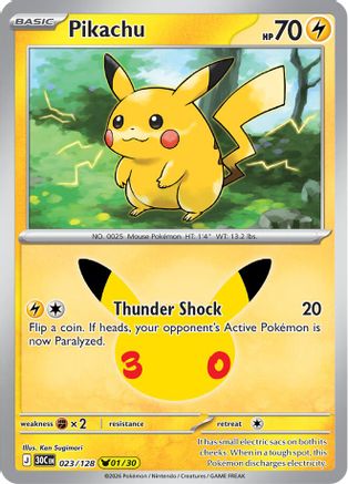 Pikachu - 023/128 [ME 30th Celebration] - Holofoil