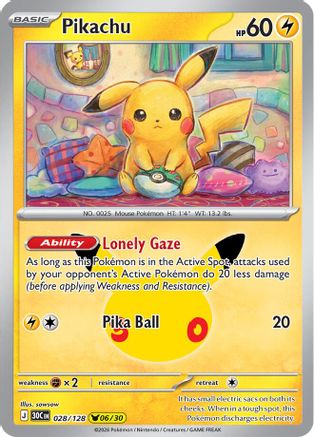 Pikachu - 028/128 [ME 30th Celebration] - Holofoil