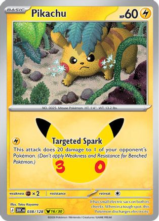 Pikachu - 038/128 [ME 30th Celebration] - Holofoil