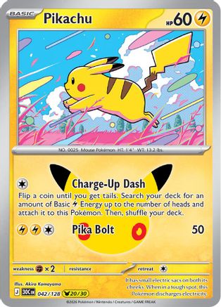Pikachu - 042/128 [ME 30th Celebration] - Holofoil