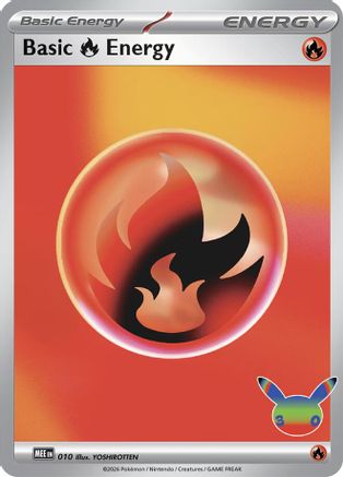 Basic Fire Energy - 10 (30th Celebration) [MEE Mega Evolution Energies] - Holofoil