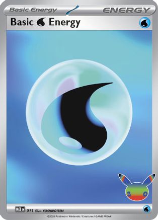 Basic Water Energy - 11 (30th Celebration) [MEE Mega Evolution Energies] - Holofoil