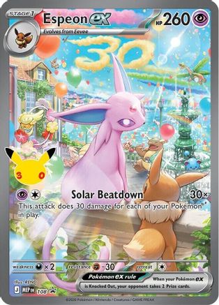 Espeon ex - 108 (30th Celebration) [ME Mega Evolution Promo] - Holofoil