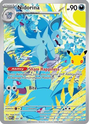 Nidorina - 101 (30th Celebration) [ME Mega Evolution Promo] - Holofoil
