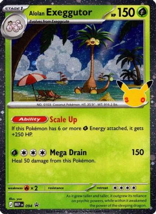 Alolan Exeggutor - 94 (30th Celebration) [ME Mega Evolution Promo] - Holofoil