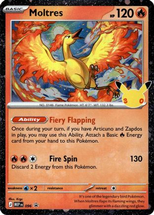 Moltres - 96 (30th Celebration) [ME Mega Evolution Promo] - Holofoil
