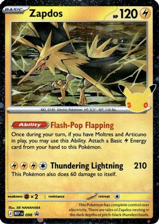 Zapdos - 98 (30th Celebration) [ME Mega Evolution Promo] - Holofoil