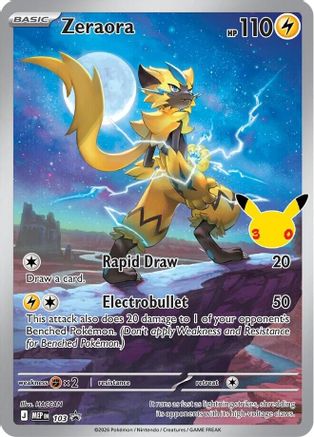 Zeraora - 103 (30th Celebration) [ME Mega Evolution Promo] - Holofoil
