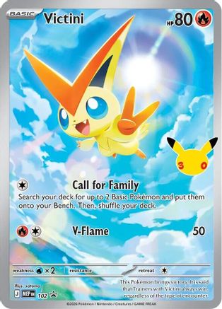 Victini - 102 (30th Celebration) [ME Mega Evolution Promo] - Holofoil